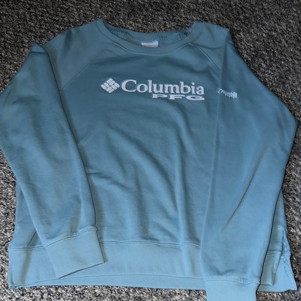 Columbia Blue Crewneck Sweater with Logo